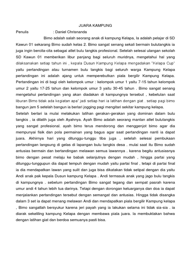 Cerpen Dan Sinopsis Pdf