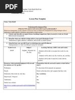 Lesson Plan Template: Name of Student Teacher: Nada Khalil Bintook School: Far Eastern Private School