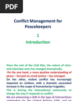 Conflict Management For Peacekeepers