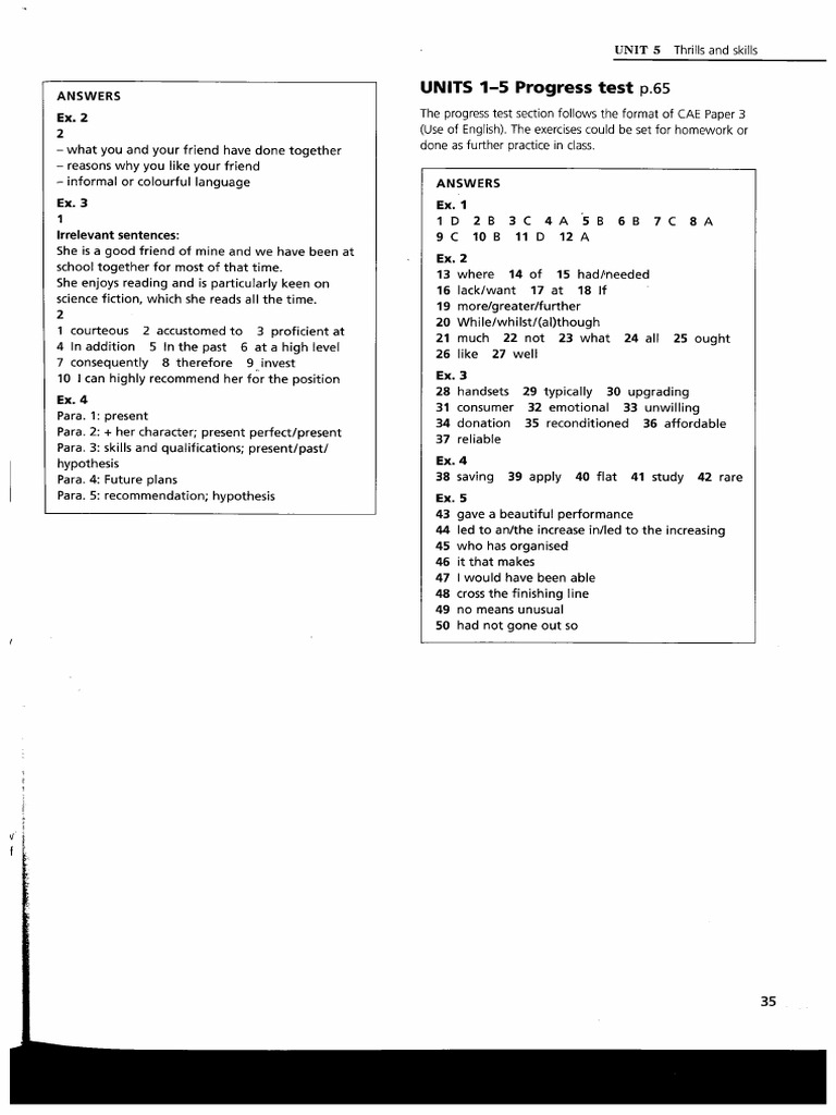 Units 1 5 Progress Test