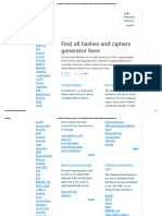  Hash Generators and Cryptographic Hash Function