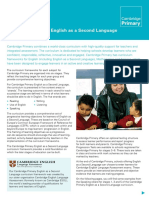 Cambridge Primary English As A Second Language Curriculum Outline PDF