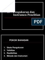 Pengukuran dan Instrumen Penelitian: Validitas dan Reliabilitas