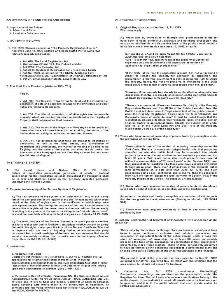 An Overview of Land Titles and Deeds PDF Foreclosure Deed