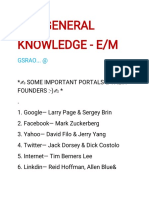 E-M General Knowledge