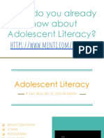 Adolescent Literacy