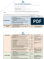 Risk assessment checklist for cement mill