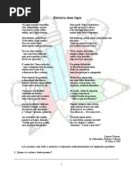 Teste Poema Lapis 6º Ano Adaptado