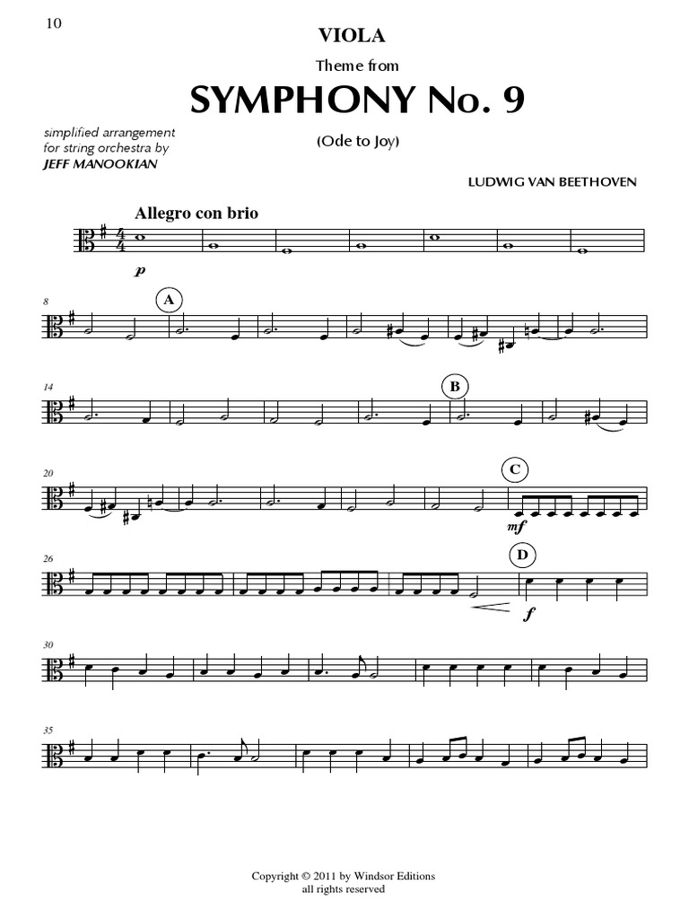 9 Sinfonia Viola PDF Symphonie nº 9 (Beethoven) Orchestre