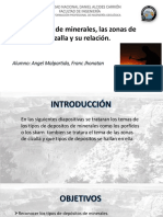 Depósitos de Minerales, Las Zonas de Cizalla y Su Relación.: Alumno: Angel Malpartida, Franc Jhonatan