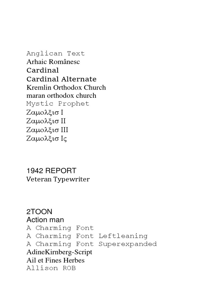 Font Styles and Samples Overview | PDF | Writing | Notation