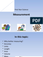 Measurement: First Year Science
