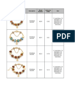 Christmas Bracelet Size Chart and Prices
