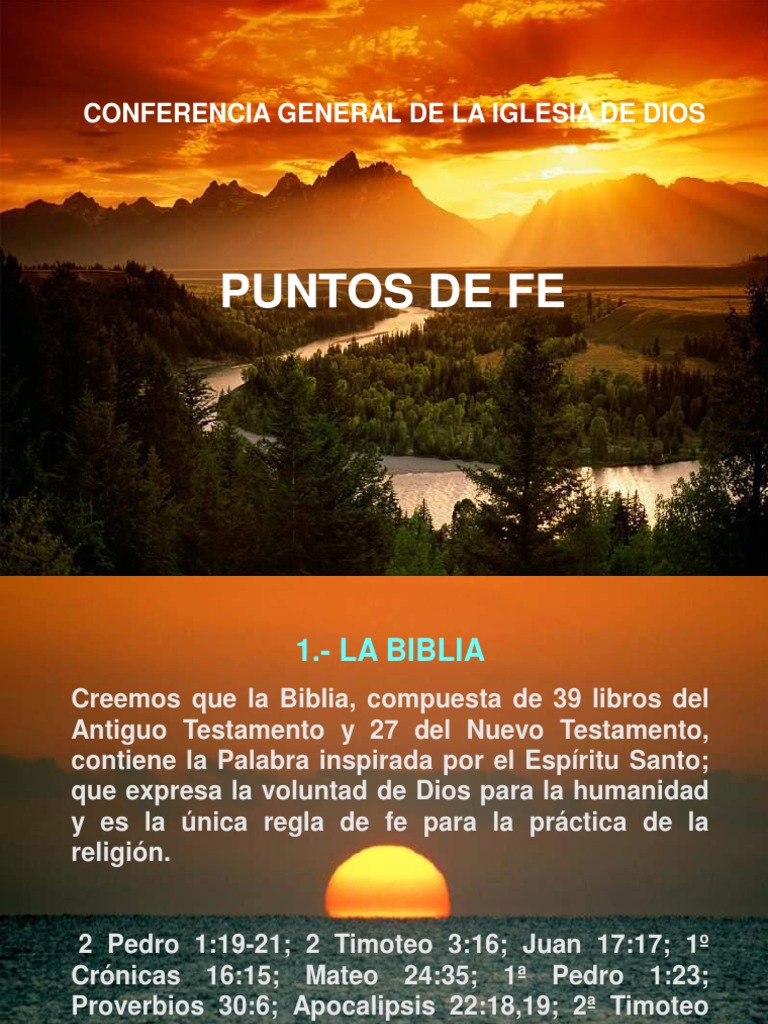 40 Puntos de Fe de La Iglesia de Dios | PDF | Cristo (título ...