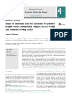 Article 1 Study Emissions and Fuel Economy Parallel Hybrid Versus Convetional Vehicles Real World and Standard Driing Vehicles