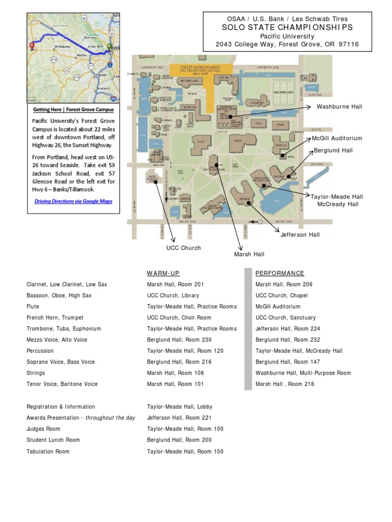 Pacific University Campus Map Pacific Campus Map | Pdf | Saxophone | Hornbostel Sachs
