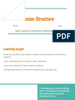 Lesson Structure