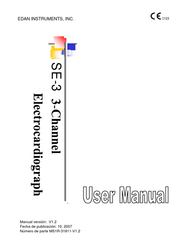 Edan Smart Ecg Se3 Manual | PDF | Electrocardiografia | Enchufes y ...