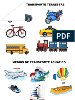 Medios de Transporte Terrestre, Acuatico y Aereo