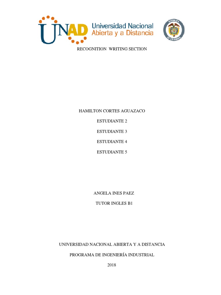 Recognition Writing Section | PDF