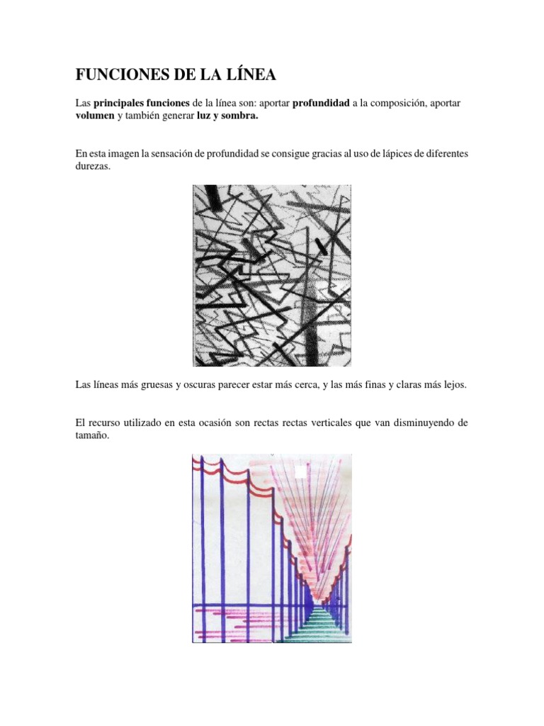 Funciones de la Línea en el Arte | PDF | Composición (artes visuales ...