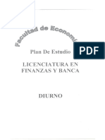 Plan de Estudio de Finanzas Diurno