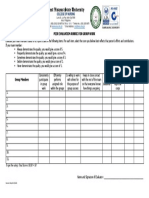 WVSU College of Nursing Peer Evaluation Rubric