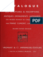 HQ Franz Cumont - Catalogue Des Sculptures & Inscriptions Antiques HiRes (Monuments Lapidaires)