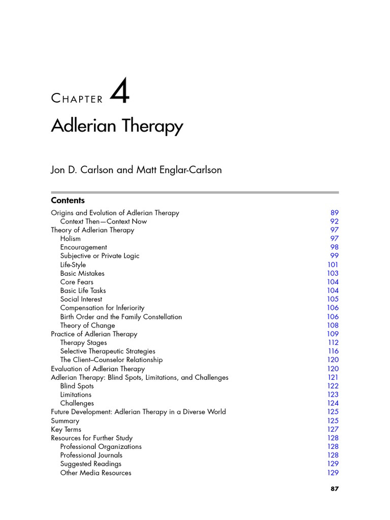 Lec 3 Adlerian Therapy | PDF | Psychotherapy | Sigmund Freud