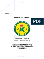 Soal Dan Kunci Jawaban KSM Bidang Geografi MA 2015 PDF