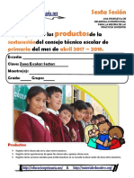 Productos CTE6 Ta Ses Primaria Abril 2018