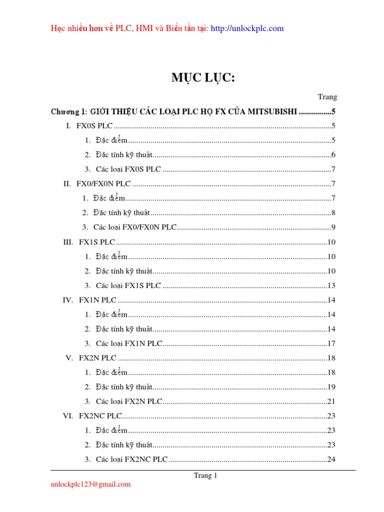 Tai Lieu PLC Mitsubishi Va Cac Lenh Co Ban (Unlockplc | PDF