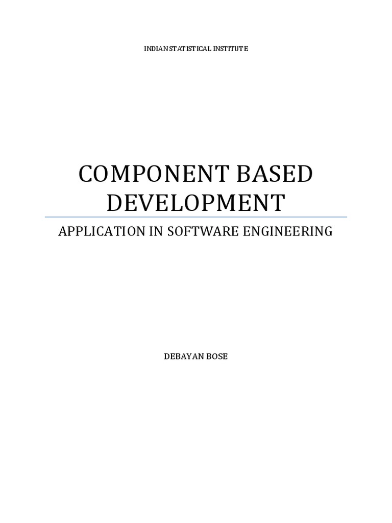 Component Based Development PDF | PDF | Common Object Request Broker ...