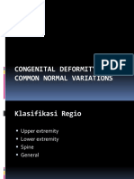 (k14) Congenital Deformity & Common Normal Variations