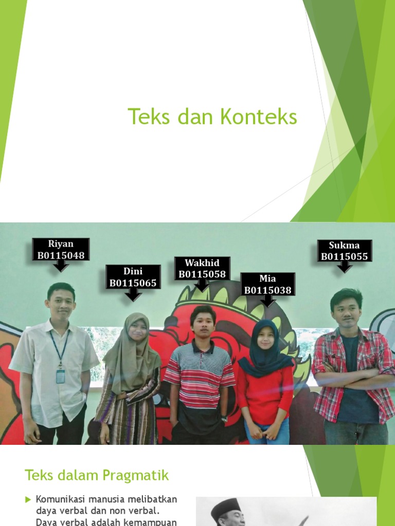 Teks dan Konteks dalam Pragmatik | PDF
