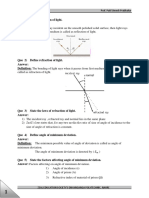 Optics Refraction Snell's Laws