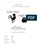 Master Thesis - How Do Early Birds and Night Owl Differ