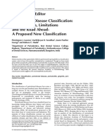 Letter To The Editor Periodontal Disease Classification: Controversies, Limitations and The Road Ahead-A Proposed New Classification