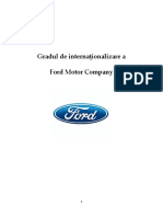 Gradul de Internationalizare a Ford Motor Company