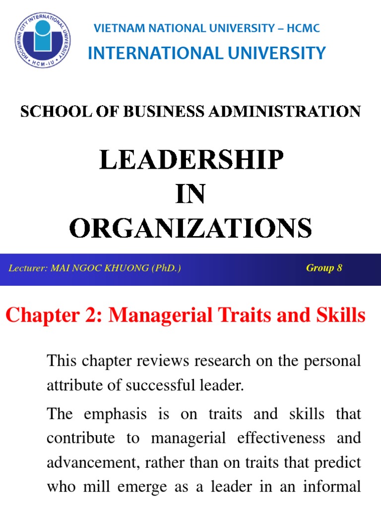 Key Managerial Traits for Leaders | PDF | Leadership | Motivation