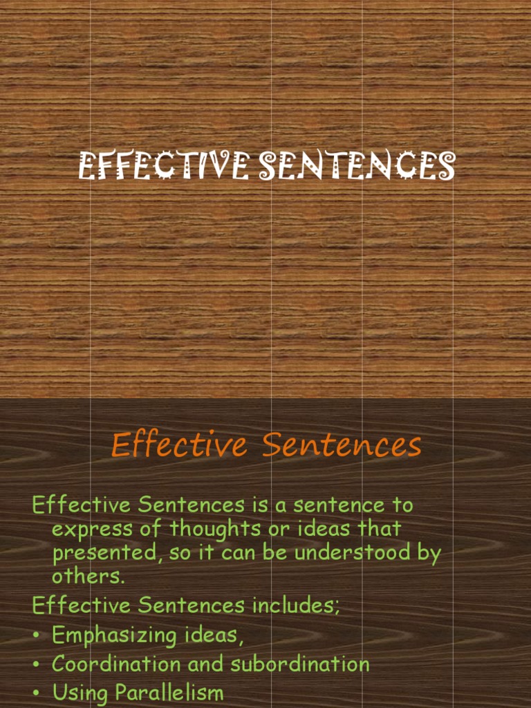 Effective Sentence