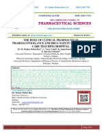 The Role of Clinical Pharmacist in Pharmacovigilance and Drug Safety in Teritiary Care Teaching Hospital