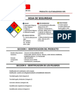 Hoja de Seguridad Glutaraldehido 50