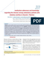 Assessment of Medication Adherence and Knowledge Regarding The Disease Among Ambulatory Patients With Diabetes Mellitus in Karachi, Pakistan