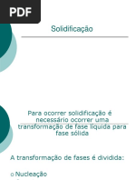 Solidificação 