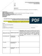 Guia Metodologica Previa Reseña de Investigación para La Elaboración Anteproyecto