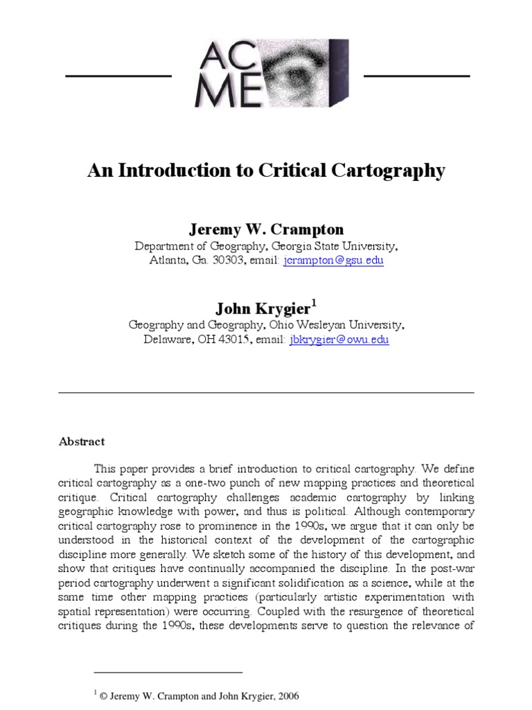 Critical Cartography Download Free Pdf Cartography Frankfurt School