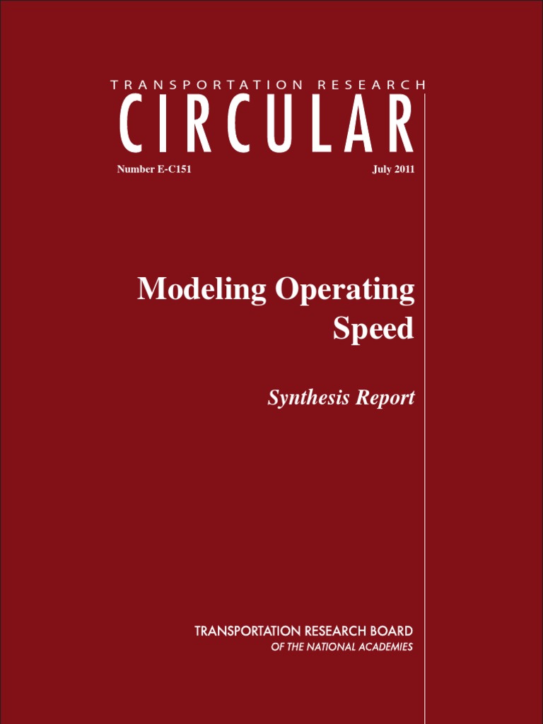 MODELING OPERATING SPEED TRB Ec151 I Ka 136 Faqe PDF | PDF ...
