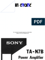 Hifi Engine Sony Ta-N7 New Circuit Operation