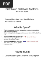 Distributed Database Systems: - Spark I